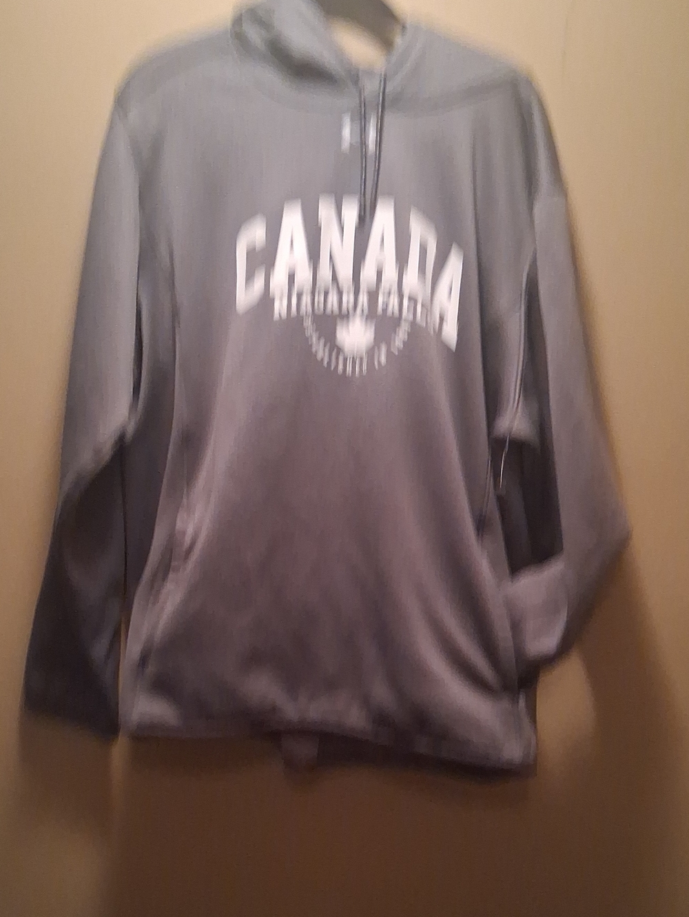 Under Armour Niagara Falls CN Grey Pullover Hoodie with White Logo